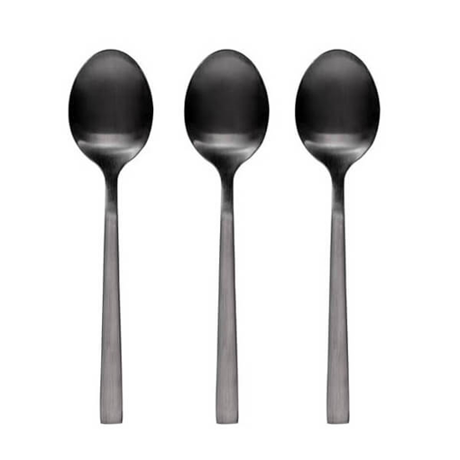 TNS ΚΟΥΤΑΛΙΑ ΦΑΓΗΤΟΥ INOX (3τεμ.) (ΜΑΥΡΑ) - (03-950-4075)