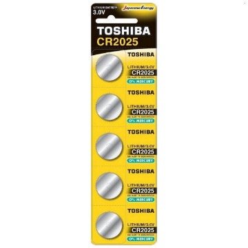 TOSHIBA ΜΠΑΤΑΡΙΑ  (5τεμ.) (CR2025) - (ΜΕ ΦΟΡΟ 0,02€)