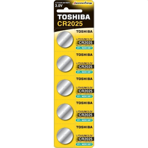 TOSHIBA ΜΠΑΤΑΡΙΑ  (5τεμ.) (CR2025) - (ΜΕ ΦΟΡΟ 0,02€)