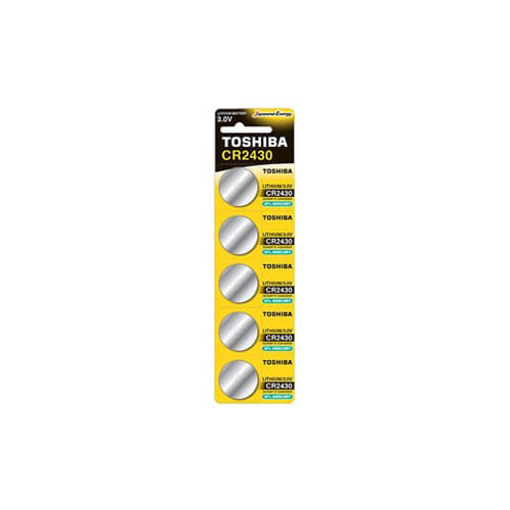 TOSHIBA ΜΠΑΤΑΡΙΑ 3V LITHIUM (5τεμ.) - (CR2430) - (ΜΕ ΦΟΡΟ 0,02€)