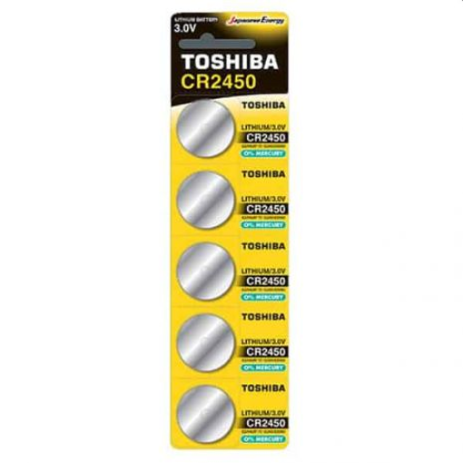 TOSHIBA ΜΠΑΤΑΡΙΑ 3V LITHIUM (5τεμ.) - (CR2450) - (ΜΕ ΦΟΡΟ 0,02€)