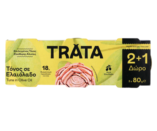 TRATA ΤΟΝΟΣ ΣΕ ΕΛΑΙΟΛΑΔΟ 80gr 2+1ΔΩΡΟ Σ16 