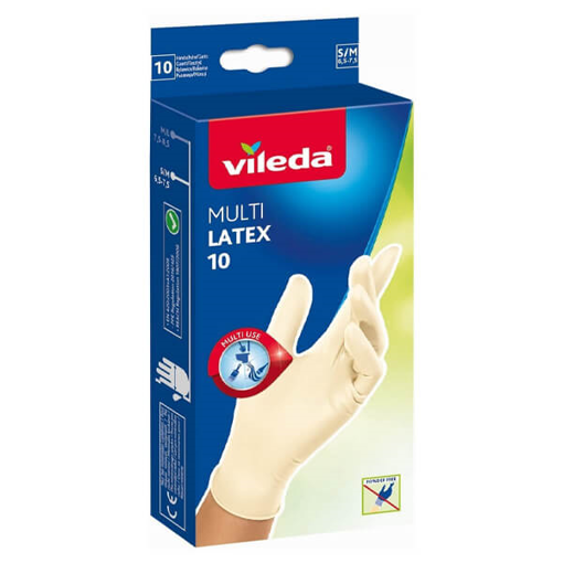 VILEDA ΓΑΝΤΙΑ LATEX (10τεμ.) - (S/M) (ΛΕΥΚΑ)