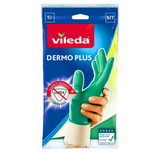 VILEDA ΓΑΝΤΙΑ ΝΙΤΡΙΛΙΟΥ DERMO PLUS - (ΠΡΑΣΙΝΑ) (MEDIUM)