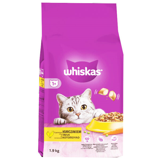 WHISKAS ΓΑΤΟΤΡΟΦΗ ΚΡΟΚΕΤΑ 1.9kg - (ΚΟΤΟΠΟΥΛΟ)