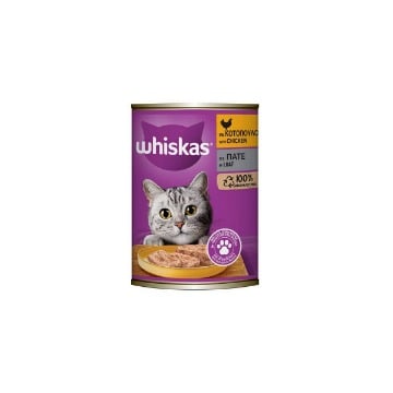 WHISKAS ΓΑΤΟΤΡΟΦΗ ΠΑΤΕ 400gr - (ΚΟΤΟΠΟΥΛΟ)