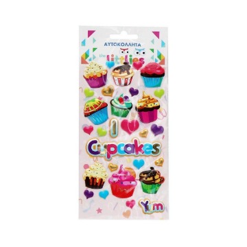 ΑΥΤΟΚΟΛΛΗΤΑ 10X22EK CUPCAKES THE LITTLIES