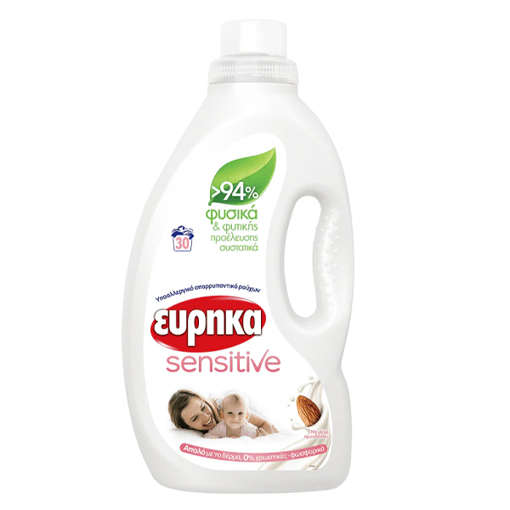 ΕΥΡΗΚΑ SENSITIVE ΥΓΡΟ ΑΠΟΡΡΥΠΑΝΤΙΚΟ 1,5lit - (54μεζ.) (-4,00€)