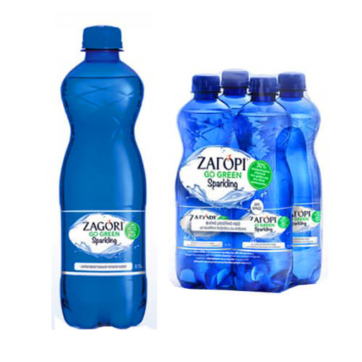 ΖΑΓΟΡΙ ΑΝΘΡΑΚΟΎΧΟ ΝΕΡΟ 0.5lit - (GO GREEN) (4 PACK)