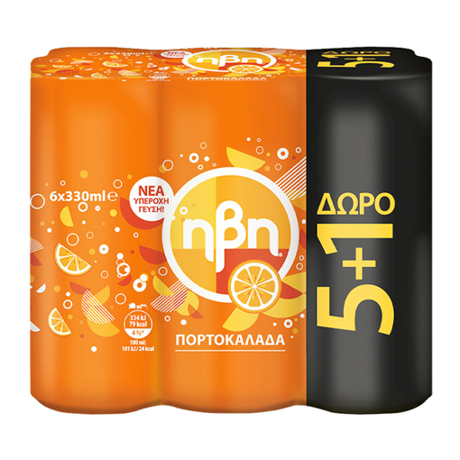 ΗΒΗ ΠΟΡΤΟΚΑΛΑΔΑ 6x330ml - (5+1 ΔΩΡΟ)