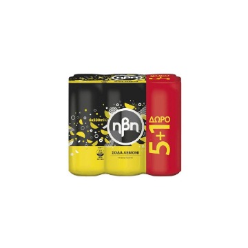 ΗΒΗ ΣΟΔΑ 330ml - (5+1 ΔΩΡΟ) (ΛΕΜΟΝΙ)