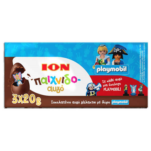 ΙΟΝ ΑΥΓΟ ΣΟΚΟΛΑΤΕΝΙΟ ΓΑΛΑΚΤΟΣ (3x20gr.) - (9400)