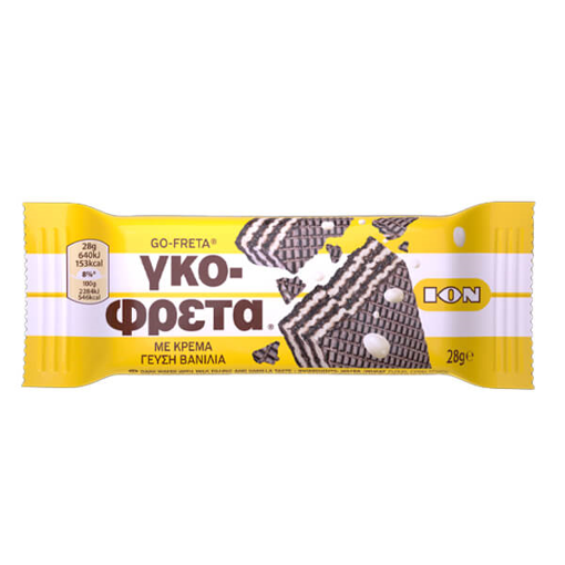 ΙΟΝ  ΓΚΟΦΡΕΤΑ ΚΡΕΜΑ ΒΑΝΙΛΙΑ  (20x28gr.) - (8002)