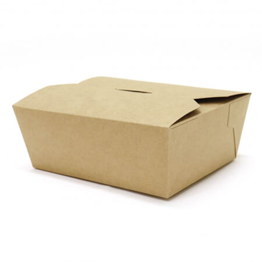 KRAFT DELIVERY BOX No 7 - (50τεμ.) - (18x14x6.5cm) - (15x12x6.5cm) - (1400ml)- (46oz)