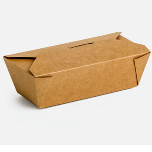 KRAFT DELIVERY BOX No 3 & 6 - (50τεμ.) - (21,5x16x6.3) - (19,6x13,9x6,3) - (2000ml) - (69oz)