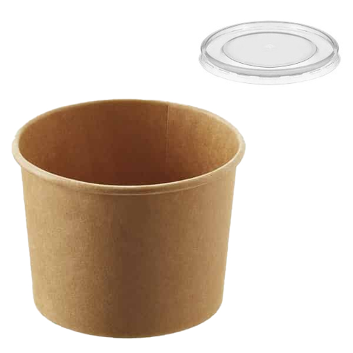 ΚΡΑΦΤ ΜΠΩΛ ΣΟΥΠΑΣ + ΚΑΠΑΚΙ  (ΣΤΡΟΓΓΥΛΟ) (16oz) - (50τεμ.)