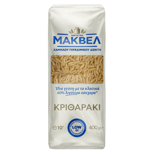 ΜΑΚΒΕΛ (ΧΑΜΗΛΟΥ ΓΛΥΚΑΙΜΙΚΟΥ ΔΕΙΚΤΗ) 400gr. - ΚΡΙΘΑΡΑΚΙ ΜΕΤΡΙΟ