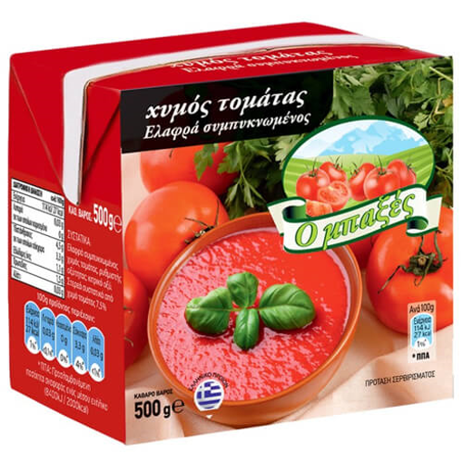 Ο ΜΠΑΞΕΣ ΧΥΜΟΣ ΤΟΜΑΤΑΣ 500gr. - (ΕΛΑΦΡΑΣ ΣΥΜ/ΣΗΣ 7,5%)