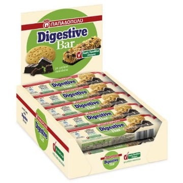 ΠΑΠΑΔΟΠΟΥΛΟΥ DIGESTIVE BARS (10x28gr.) - (ΜΑΥΡΗ ΣΟΚΟΛΑΤΑ) (ΧΩΡΙΣ ΖΑΧΑΡΗ)(04629)