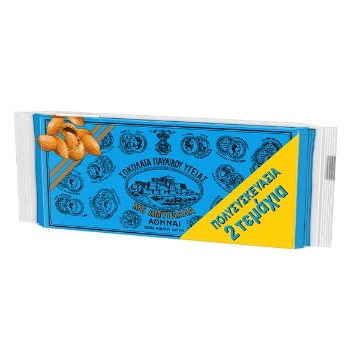 ΠΑΥΛΙΔΗΣ ΣΟΚΟΛΑΤΑ ΥΓΕΙΑΣ (2x100gr.) - (ΜΕ ΑΜΥΓΔΑΛΑ)