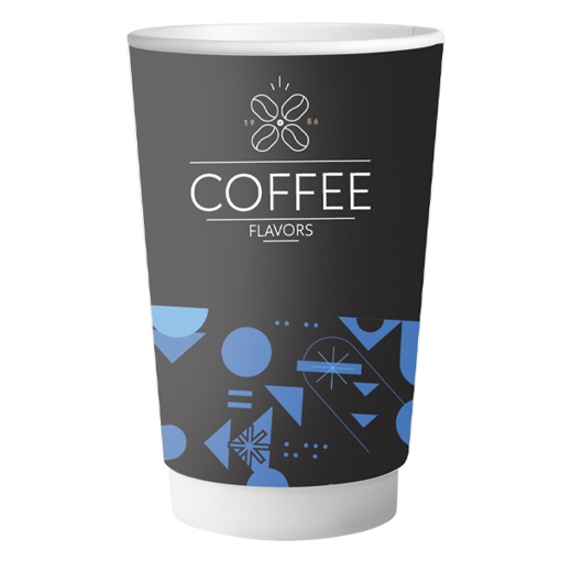 ΠΟΤΗΡΙ ΧΑΡΤΙΝΟ COFFEE FLAVORS (DOUBLE WALL) (16oz) - (20τεμ.)