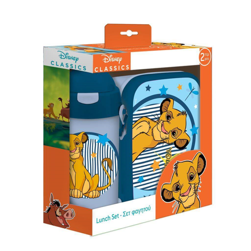 ΣΕΤ ΦΑΓΗΤΟΥ DISNEY LION KING ΜΕ ΦΑΓΗΤΟΔΟΧΕΙΟ 800 ML - ΠΑΓΟΥΡΙ ΠΛΑΣΤΙΚΟ 500 ML