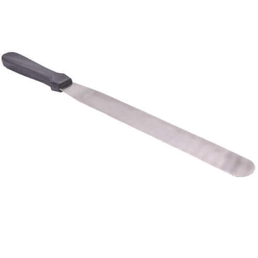 ΣΠΑΤΟΥΛΑ inox ΜΕ ΜΑΥΡΟ ΧΕΡΟΥΛΙ SLIMLINE (38,5x3cm) - (707838-)
