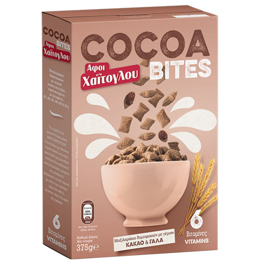 ΧΑΙΤΟΓΛΟΥ ΔΗΜΗΤΡΙΑΚΑ ΜΑΞΙΛΑΡΑΚΙΑ 375gr. - (COCOA BITES)