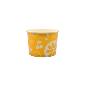 ΧΑΡΤΙΝΟ ΚΥΠΕΛΟ ΠΑΓΩΤΟΥ (8oz) - (YELLOW) (50τεμ.)
