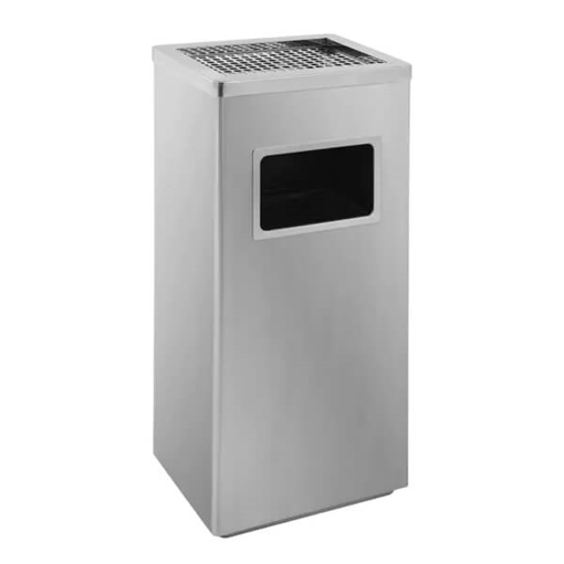 ΧΑΡΤΟΔΟΧΕΙΟ-ΣΤΑΧΤΟΔΟΧΕΙΟ ΙΝΟΧ ΜΑΤ 30x24x60,5hcm 1434/S