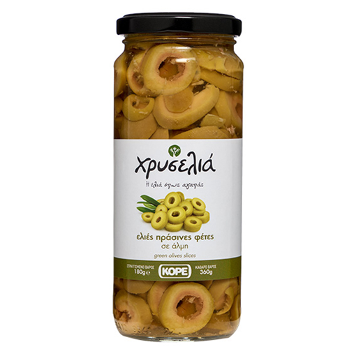 ΧΡΥΣΕΛΙΑ ΕΛΙΕΣ ΠΡΑΣΙΝΕΣ 180gr. - (ΡΟΔΕΛΑ) (ΒΑΖΟ)