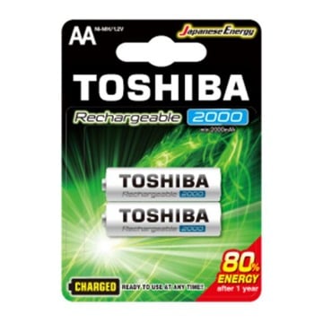 TOSHIBA ΜΠΑΤΑΡΙΑ AA (2τεμ.) - (ΕΠΑΝΑΦΟΡΤ.) 2000mAh