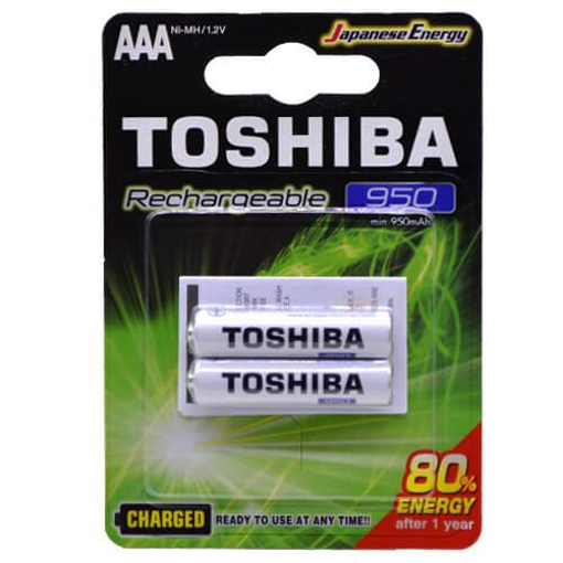 TOSHIBA ΜΠΑΤΑΡΙΑ AAA (2ΤΜΧ) - (ΕΠΑΝΑΦΟΡΤΙΖΟΜΕΝΗ) 950mAh (ΜΕ ΦΟΡΟ 0,02€)