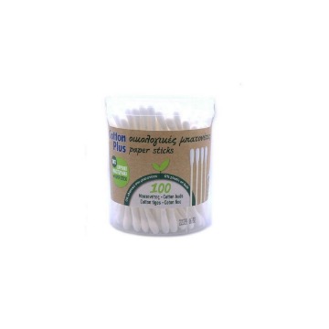 COTTON PLUS ΩΤΟΚΑΘΑΡΙΣΤΕΣ 100τεμ. - (PAPER STICK)