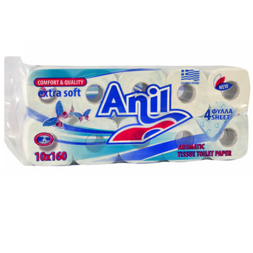 ANIL ΑΡΩΜΑΤΙΚΟ ΧΑΡΤΙ ΥΓΕΙΑΣ 4ΦΥΛΛΟ - (160Φ. x 10 ΡΟΛΑ)