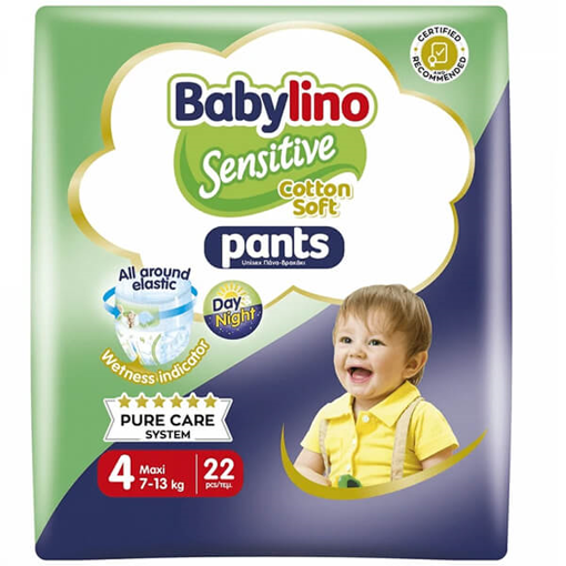 BABYLINO PANTS SENSITIVE No 4 (7-13kg) - (22τεμ.)