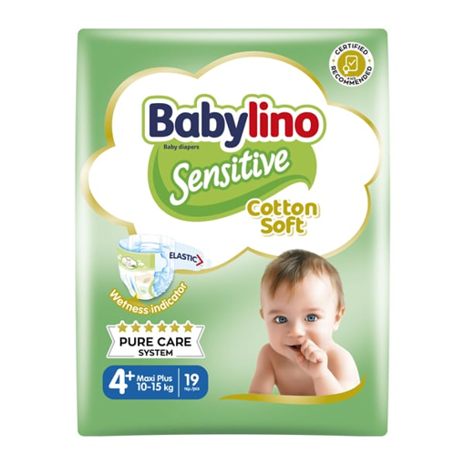 BABYLINO ΠΑΝΑ SENSITIVE No 4+ (10-15kg) - (19τεμ.)