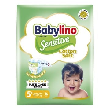 BABYLINO ΠΑΝΑ SENSITIVE No 5+ (12-17kg) - (16τεμ.)