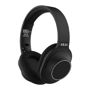 AKAI ΑΣΥΡΜΑΤΑ ΑΚΟΥΣΤΙΚΑ ΚΕΦΑΛΗΣ  (8 ΩΡΕΣ) - (ΜΑΥΡΑ)