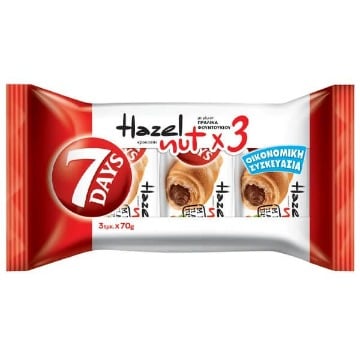 7 DAYS ΚΡΟΥΑΣΑΝ (3x70gr.) - (ΠΡΑΛΙΝΑ ΦΟΥΝΤΟΥΚΙΟΥ)