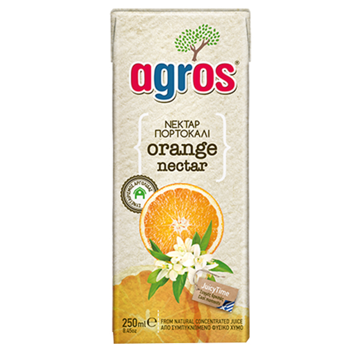 AGROS ΧΥΜΟΣ 250ml - (ΝΕΚΤΑΡ ΠΟΡΤΟΚΑΛΙ)