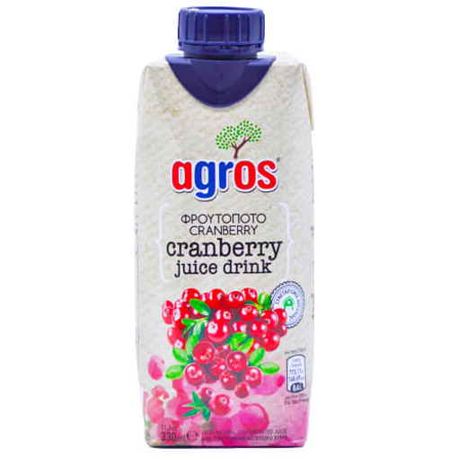 AGROS ΧΥΜΟΣ 330ml - (ΚΡΑΝΜΠΕΡΙ)