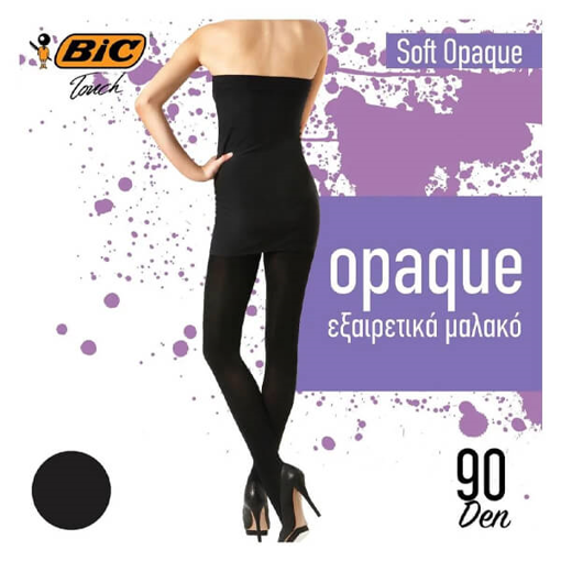 BIC ΚΑΛΣΟΝ SOFT OPAQUE 90DEN (MEDIUM) - (ΜΑΥΡΟ)