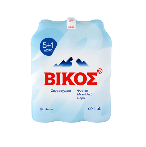 ΒΙΚΟΣ ΦΥΣΙΚΟ ΜΕΤΑΛ. ΝΕΡΟ 1,5lit - (5+1ΔΩΡΟ) (6-PACK)