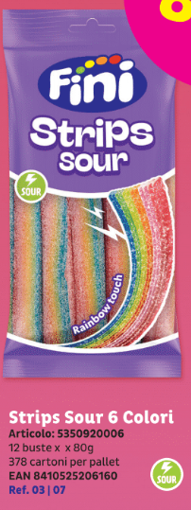 FINI ΖΑΧΑΡΩΤΑ 90g - (SOUR TONGUES/6 COLOURS)