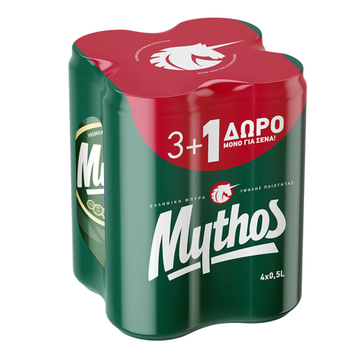 ΜΥΘΟΣ ΜΠΥΡΑ ΚΟΥΤΙ 500ml 3+1 ΔΩΡΟ Σ6 