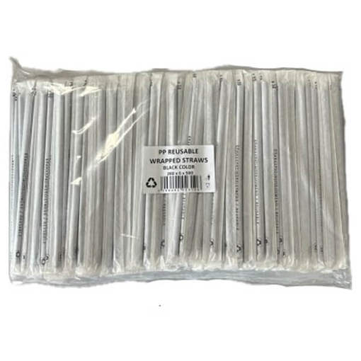 ΕΠΑΝΑΧΡΗΣ/ΝΟ ΚΑΛΑΜΑΚΙ ΦΡΑΠΕ ΙΣΙΟ ΝΤΥΜΕΝΟ 20cm x 6mm - (ΜΑΥΡΟ) (500τεμ.)