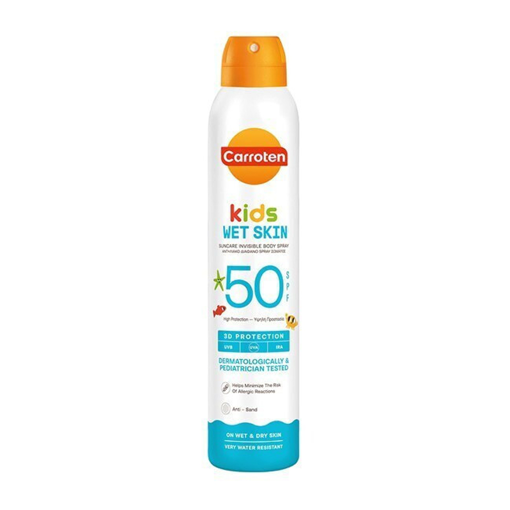 CARROTEN SPRAY ΑΝΤΗΛΙΑΚΟ ΔΙΑΦΑΝΟ ΣΩΜΑΤΟΣ KIDS WET SKIN SPF50 200ml Σ6 