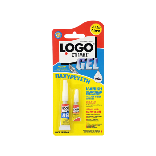 LOGO ΚΟΛΛΑ ΣΤΙΓΜΗΣ GEL 2gr + ΔΩΡΟ LOGO ΣΤΙΓΜΗΣ MICRO 1gr Σ15 