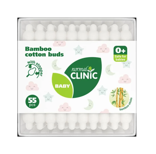 NORMAL CLINIC ΠΑΙΔΙΚΟΙ ΩΤΟΚΑΘΑΡΙΣΤΕΣ ΑΣΦΑΛΕΙΑΣ BAMBOO (55ΤΜΧ)
